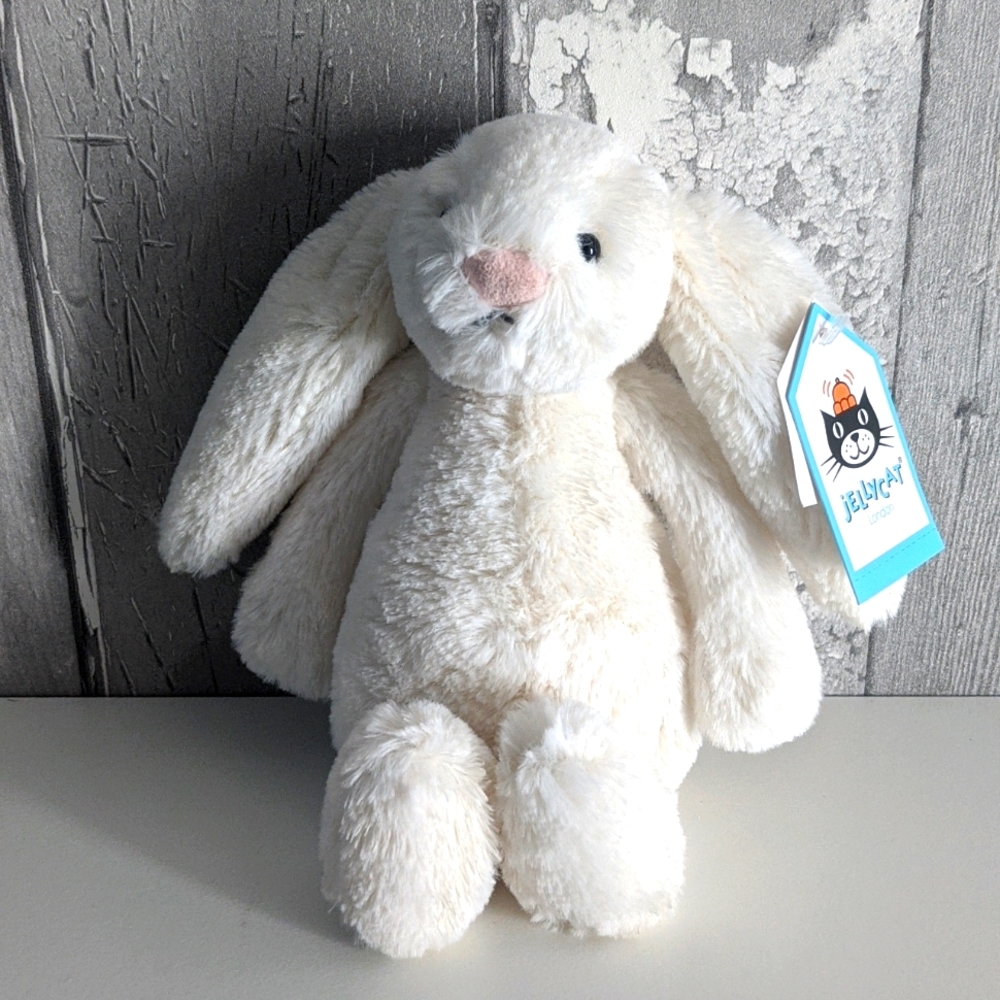 Jellycat London small cream bunny soft plush